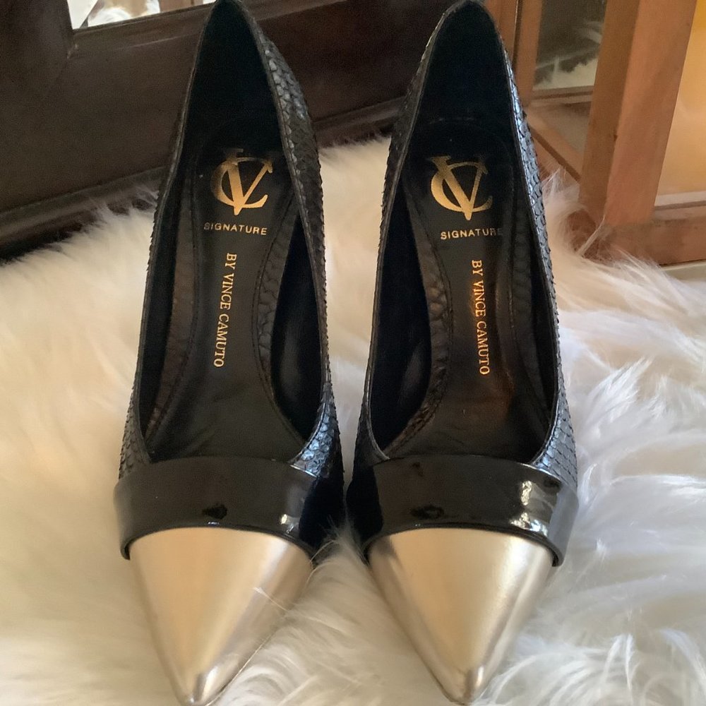 Vince Camuto Signature Snakeskin Heels